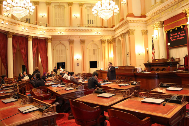 The Boys and Men of Color and Women Empowered youth from the central valley had the privilege of traveling to Sacramento and spending two days inside the Capitol. We got to speak directly with lawmakers who represent us about the issues youth face, like access to parks and good jobs. We also got to tour the beautiful Capitol building. In this photo we’re in the senate chamber, which you can recognize by the red carpet. We learned how sessions are conducted and sat in the same seats senators use. Inside these four walls state senators make decisions and vote on bills that affect us in Merced, Fresno and Kern. Seeing a place like this is life changing. It’s not often that kids from the Central Valley get to not only visit a place like this, but also interact with the people inside.