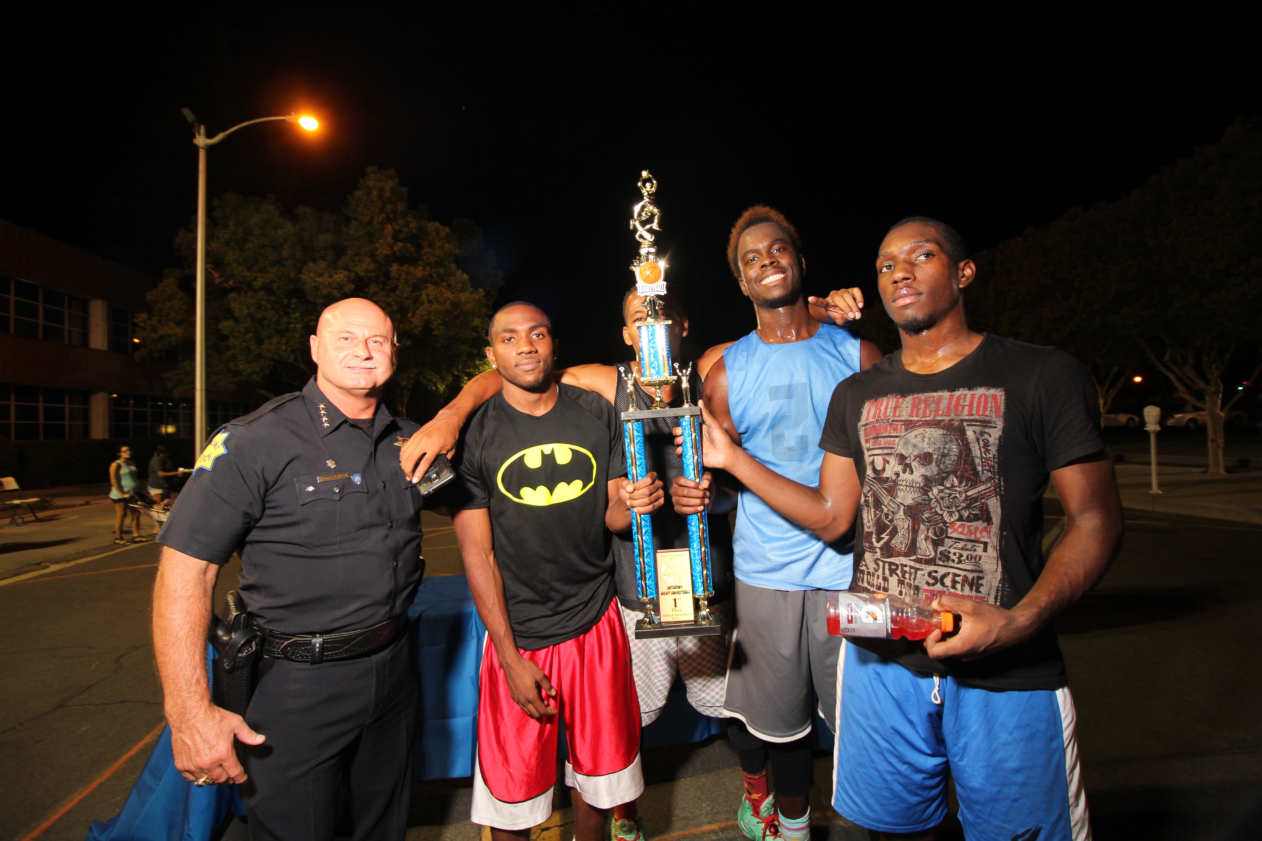 Police Chief Jerry Dyer with the championship team.