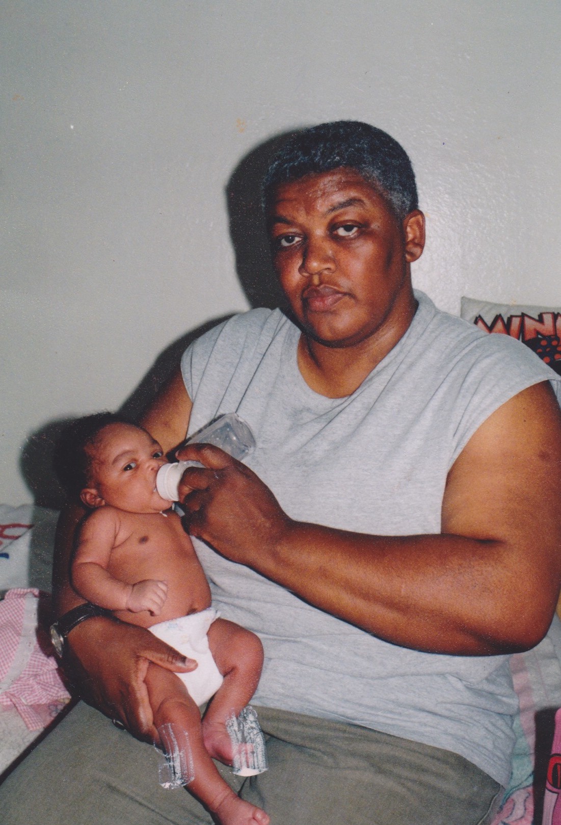 Starks with her grandmother. Photo courtesy of Aqeela Starks