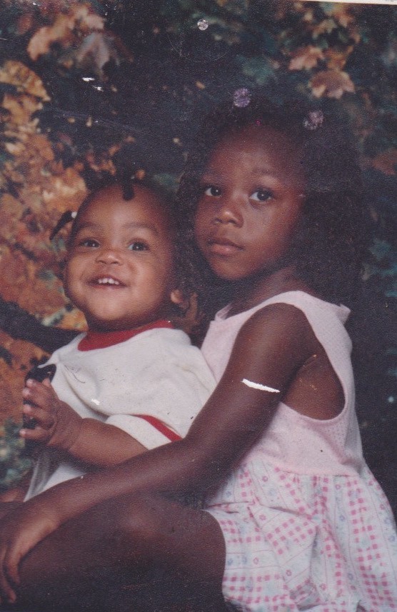 Starks, left, with her older sister. Photo courtesy of Aqeela Starks