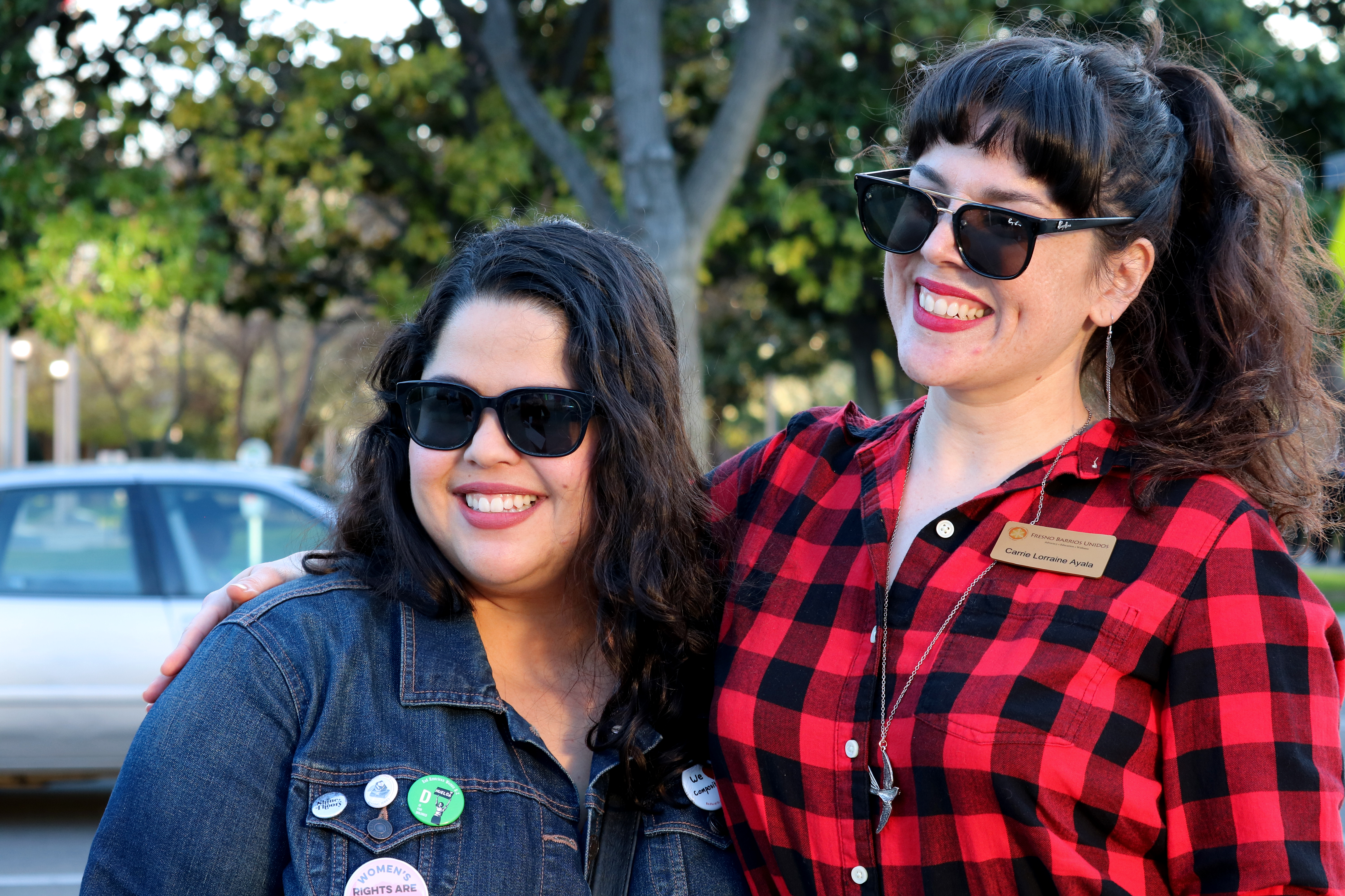 Carrie Ayala (right) said, “Immigrants are directly affected in today's society. Particularly under Trump, they have been scapegoated as the root of the economic and criminal problems in the United States. And that's just not true.” Brenda Venezia (left) said that it’s “...often easy to lose sight of specific oppression in big marches. The oppression of immigrants needs to be directly protested in itself.”